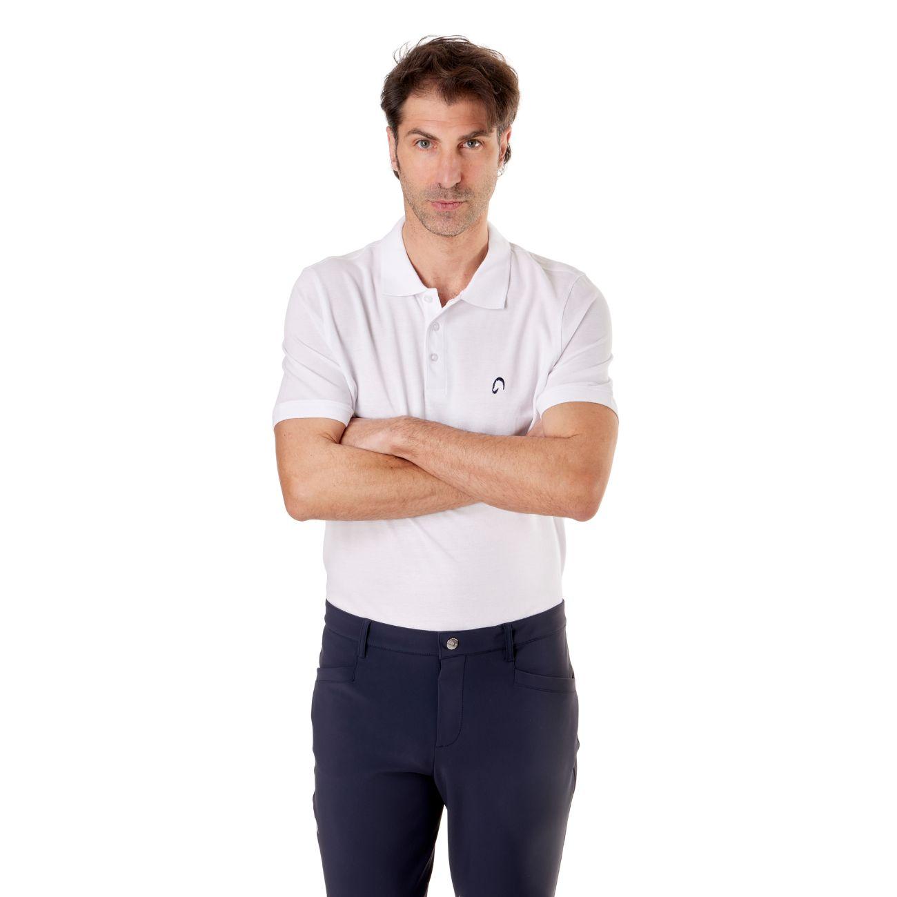 Polo Uomo A Manica Corta Mascheroni Bianco MASCHERONI/HS254K BLUE WHITE MASCHERONI SELLERIA 