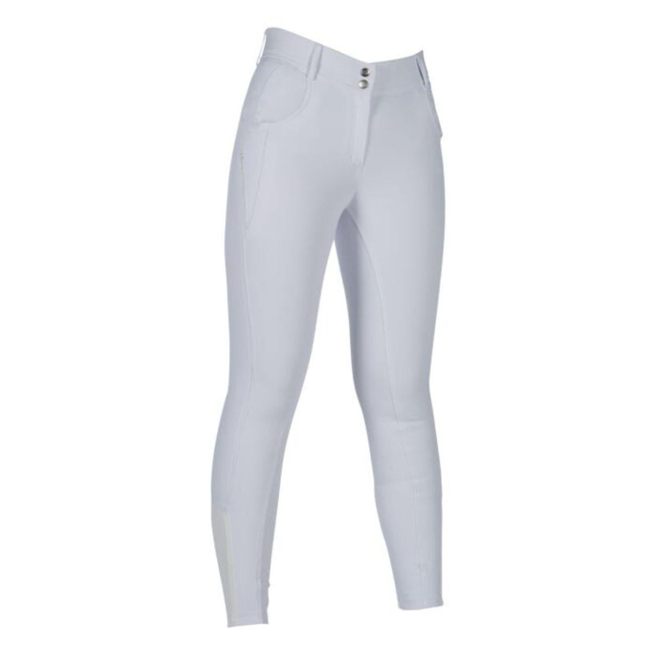 Pantaloni Ari Mid Rise Full Grip HKM Bianco 14355 1200WHITE HKM SPORT EQUIPMENT 