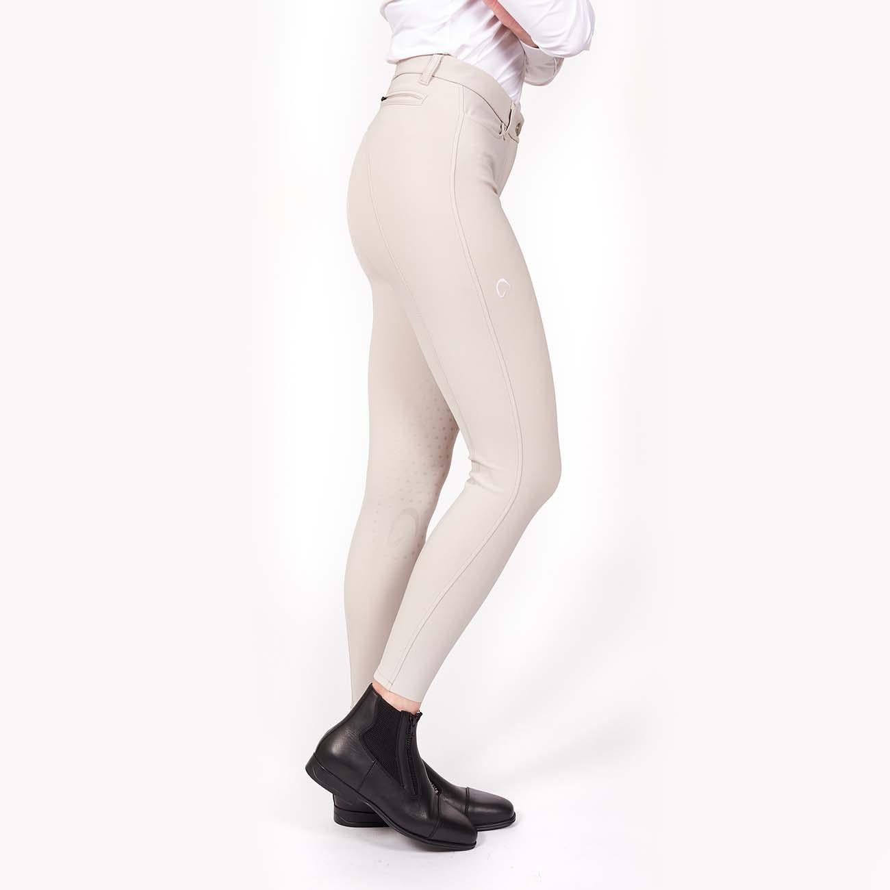 PANTALONE DA EQUITAZIONE DONNA CON GRIP E TASCHE ANTERIORI E POSTERIORI 09MA-01MILANO 361BEIGE MASCHERONI SELLERIA 