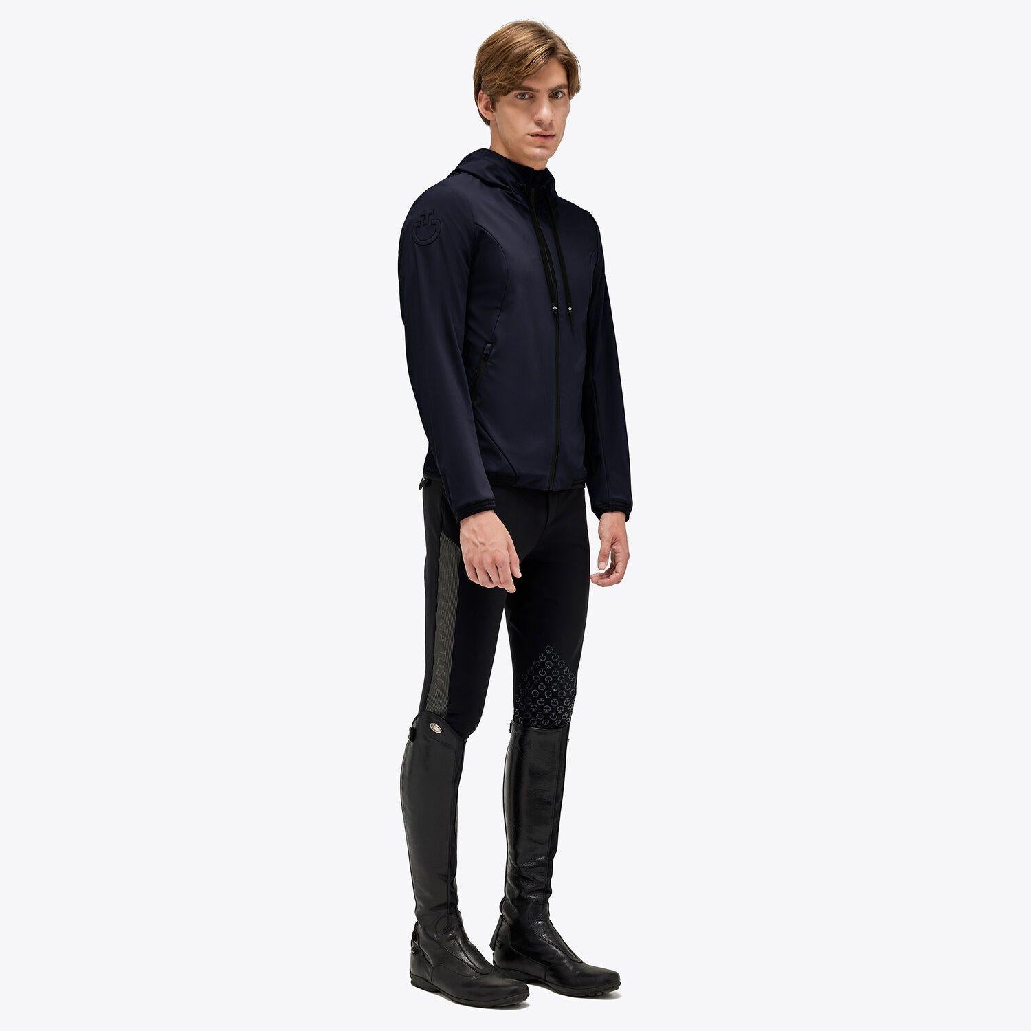 SOFTSHELL UOMO CAPPUCCIO E CERNIERA CAVALELRIA TOSCANA 30CT-GIU281JE175 7901 NAVY CAVALLERIA TOSCANA