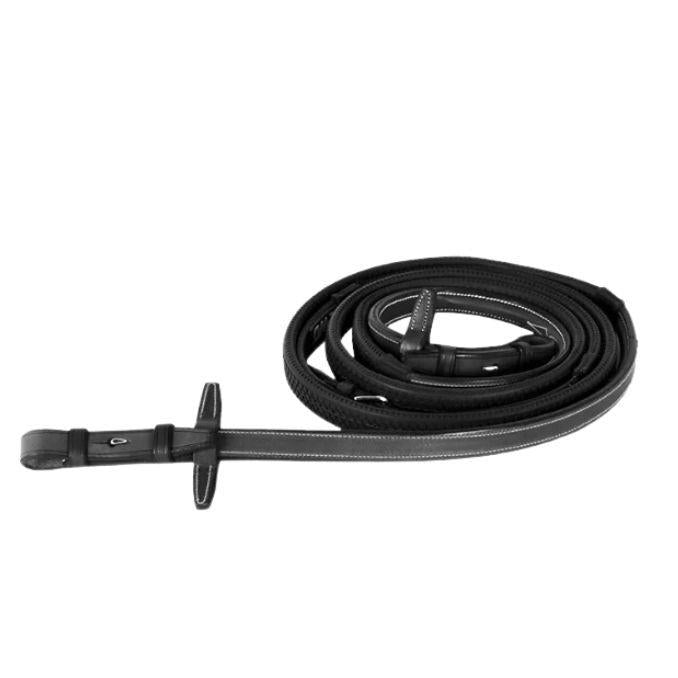 TESTIERA CUOIO C/RICAMO+REDINI GOMMA CWD 09CWBR08FHSP+RE04HSP NERO CWD 