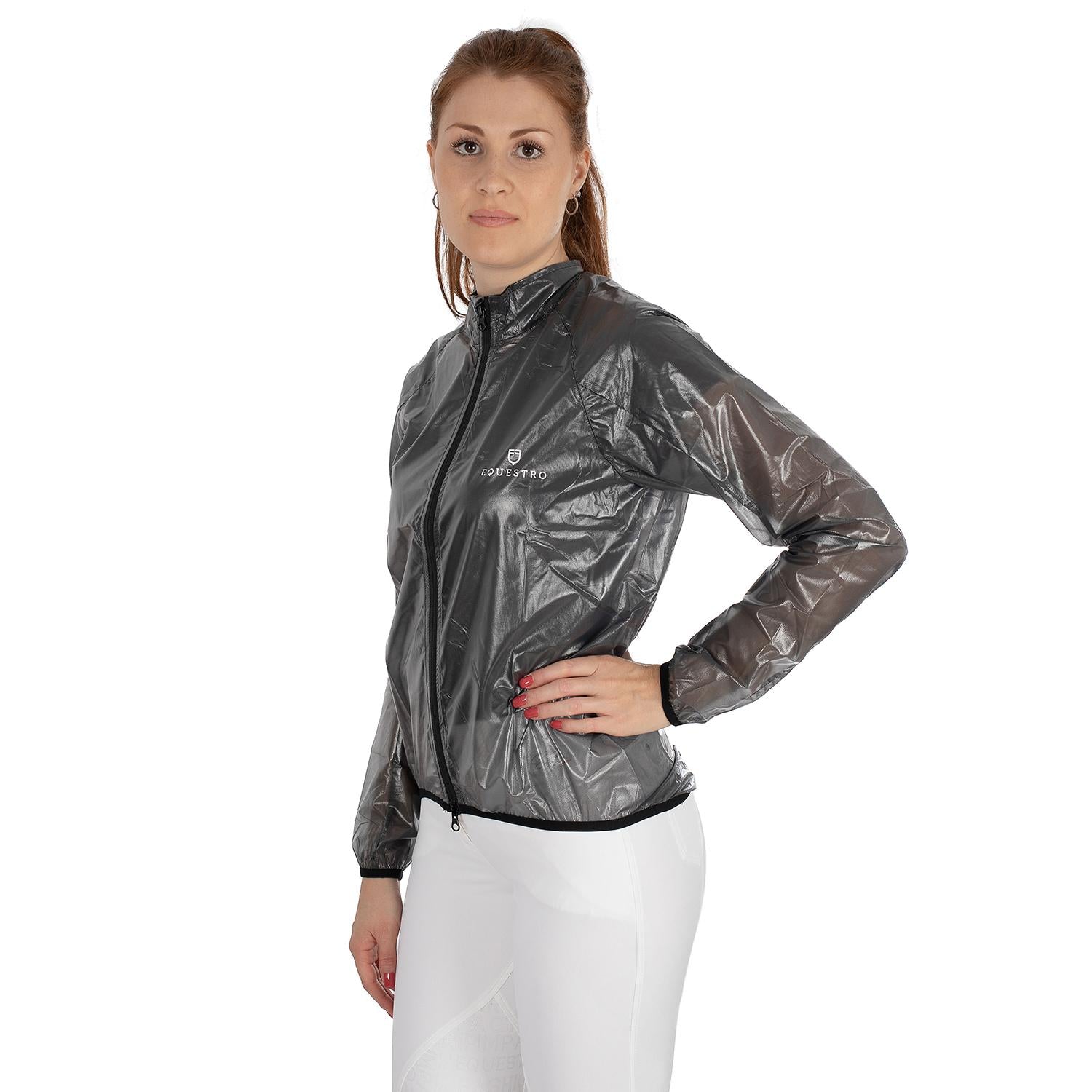 GIUBBINO ANTIVENTO raincoat FULL ZIP 09AMA-AB00311 BLACK EQUESTRO
