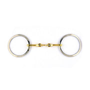 JUMP'IN FILETTO AD ANELLI FRENCH MOUTH SPEZZATO IN 3 SOTTILE E SQUADRATO JUMP'IN OTTONE filetti ad anelli 0026B 09JU0026B OTTONE JUMP'IN 