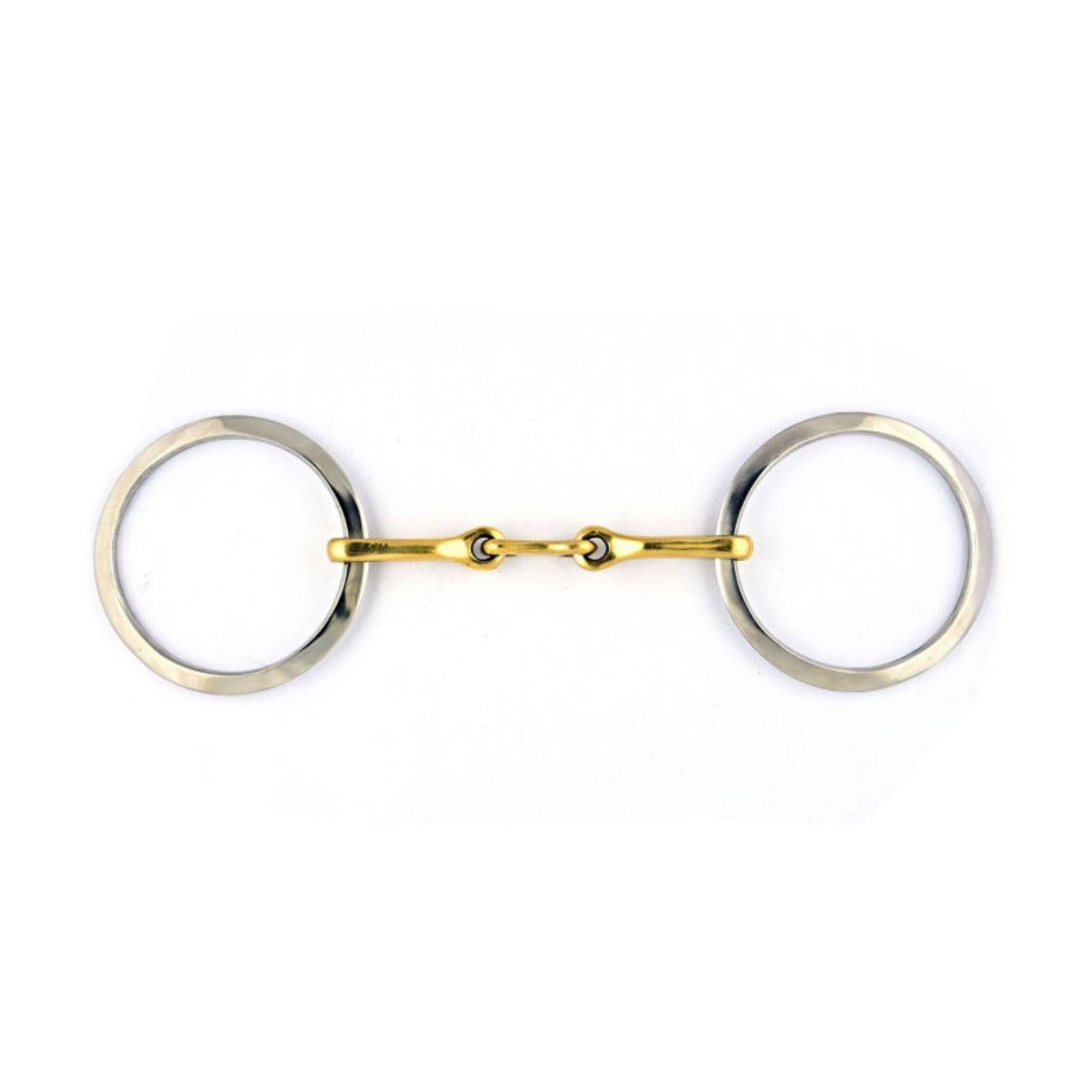 JUMP'IN FILETTO AD ANELLI FRENCH MOUTH SPEZZATO IN 3 SOTTILE E SQUADRATO JUMP'IN OTTONE filetti ad anelli 0026B 09JU0026B OTTONE JUMP'IN 