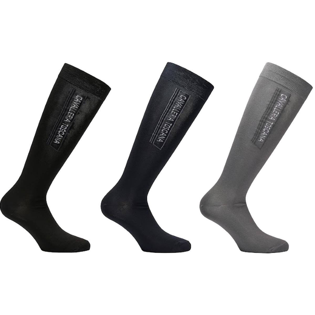 SET DA 3 PZ. CALZE CAVALLERIA TOSCANA 29CT-CZN040AB040 9978BLACK/CARD SUGAR CAVALLERIA TOSCANA