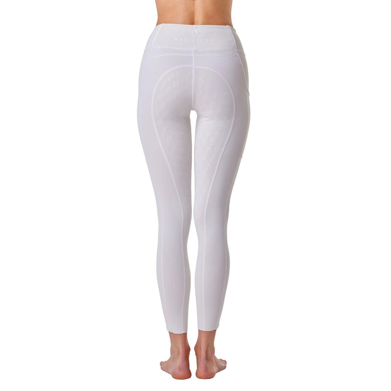Leggings Da Donna Full Grip Arezzo Mascheroni Bianco 30MA-AREZZO WHITE/WHITE MASCHERONI SELLERIA 