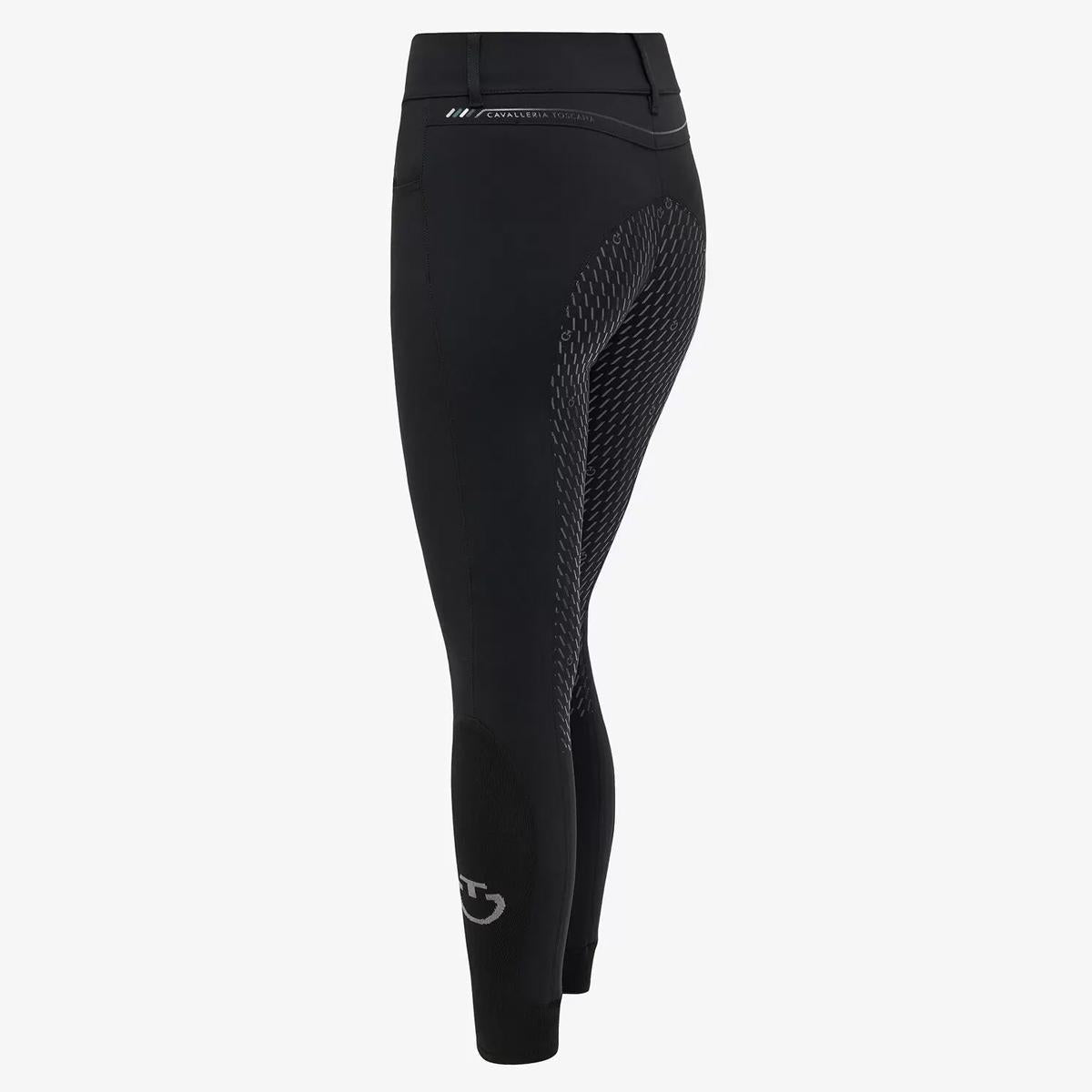 PANTALONI DONNA A VITA ALTA CAVALLERIA TOSCANA 30CT-PAD186JE010 9999 BLACK CAVALLERIA TOSCANA 