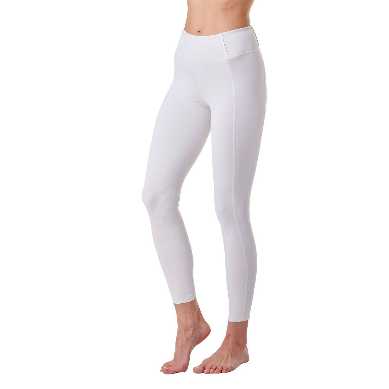 Leggings Da Donna Full Grip Arezzo Mascheroni Bianco 30MA-AREZZO WHITE/WHITE MASCHERONI SELLERIA 
