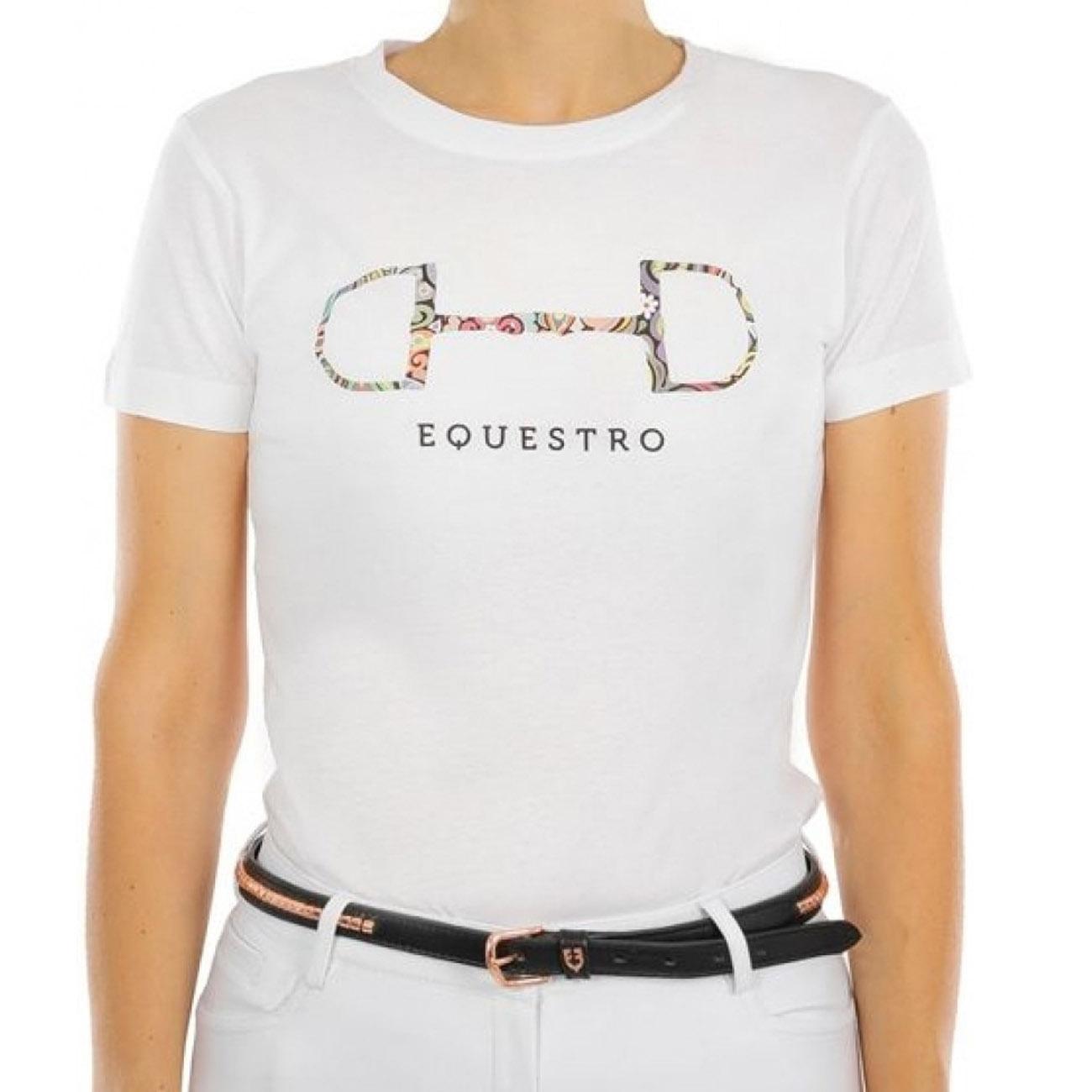 Equestro SHIRT BIANCO Magliette 09AMA-ETW00018 WHITE EQUESTRO 