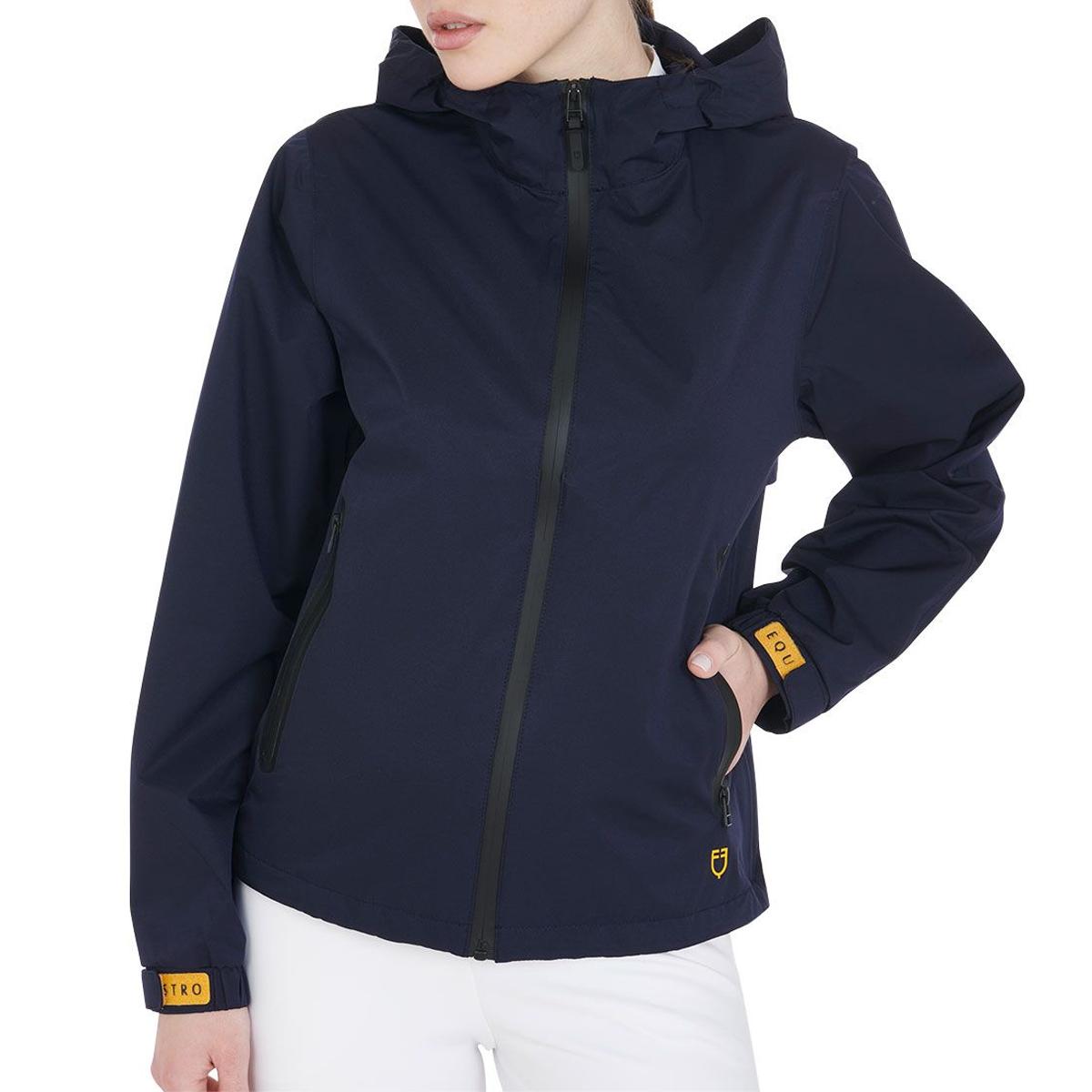 SOFTSHELL DONNA FULL ZIP CON CAPPUCCIO 09AMA-ETW00025 NAVY EQUESTRO