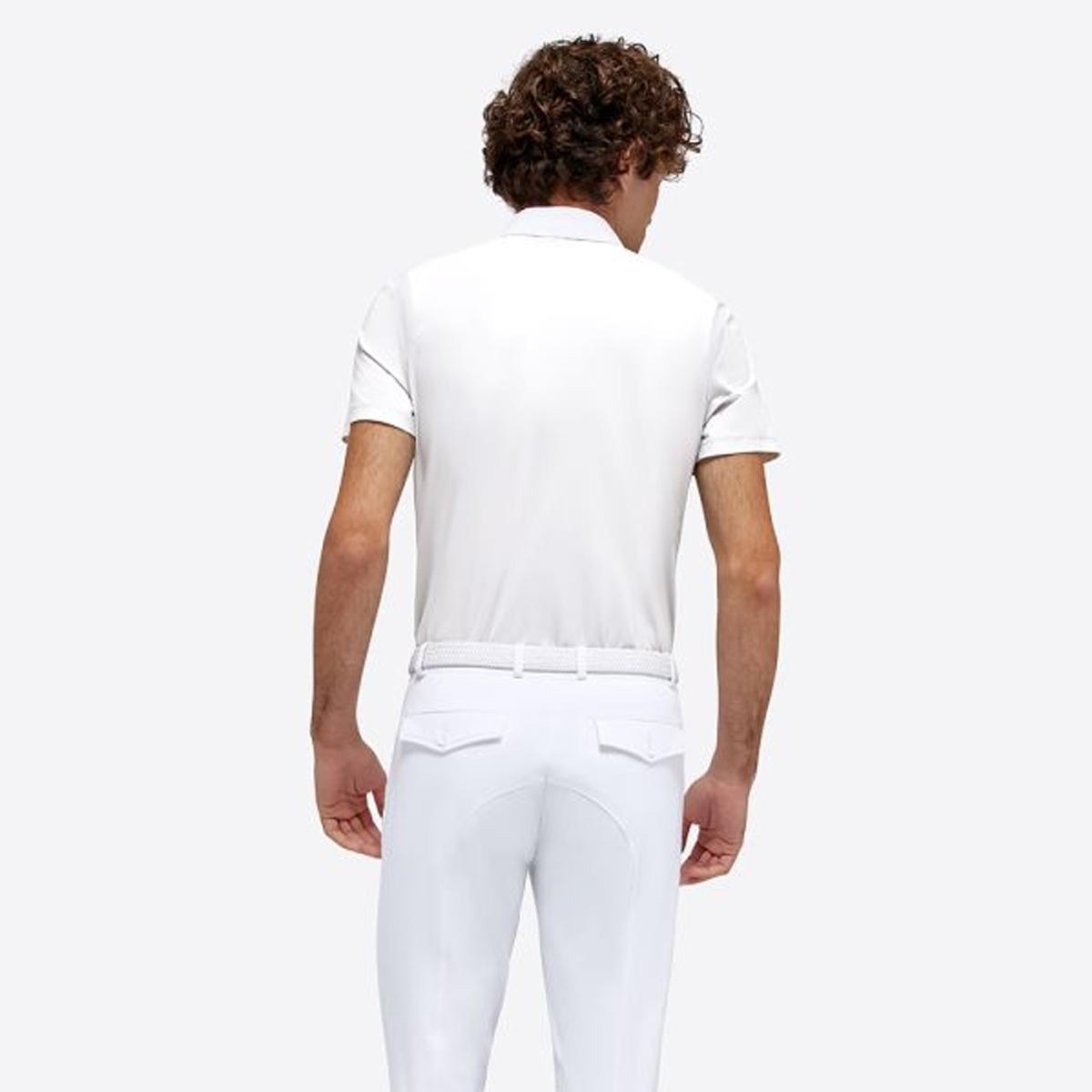 POLO DA CONCORSO UOMO MANICA CORTA 1/2 ZIP 31RG-POM005JS001 0001 WHITE RG - CT 