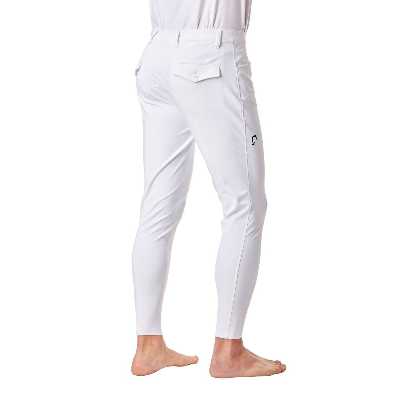 Pantalone Da Equitazione Da Uomo Half Grip Roma Mascheroni Bianco 09MA-04ROMA 001BIANCO MASCHERONI SELLERIA 