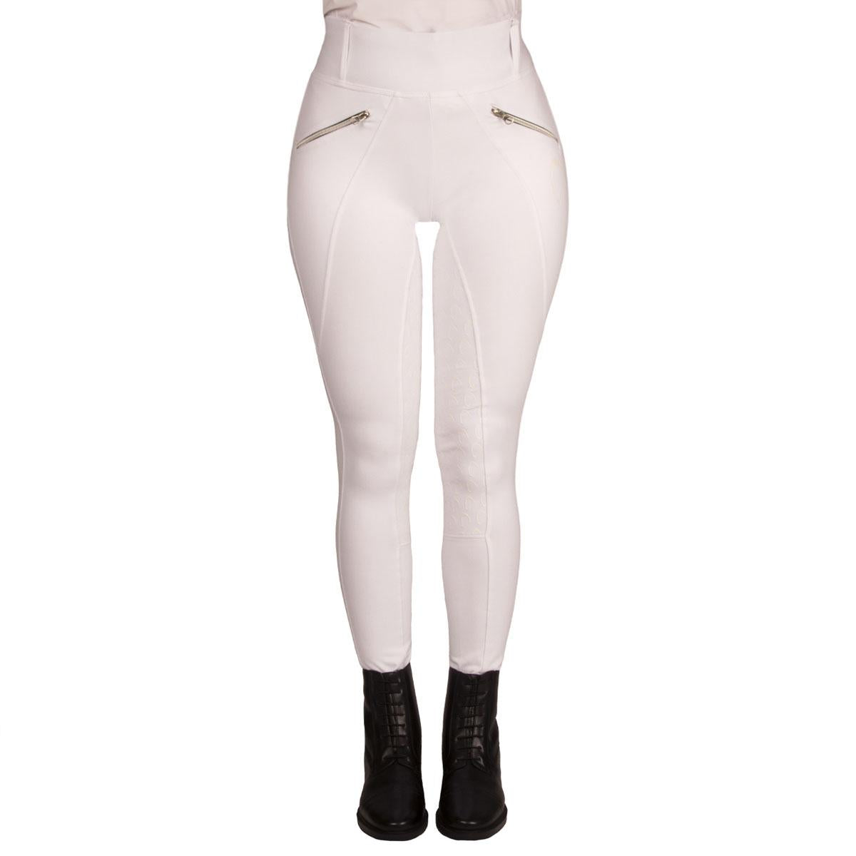 Leggings Donna Full Grip Con Tasche Mascheroni Bianco 29MA-LEGGINGSMASK BIANCO MASCHERONI SELLERIA 
