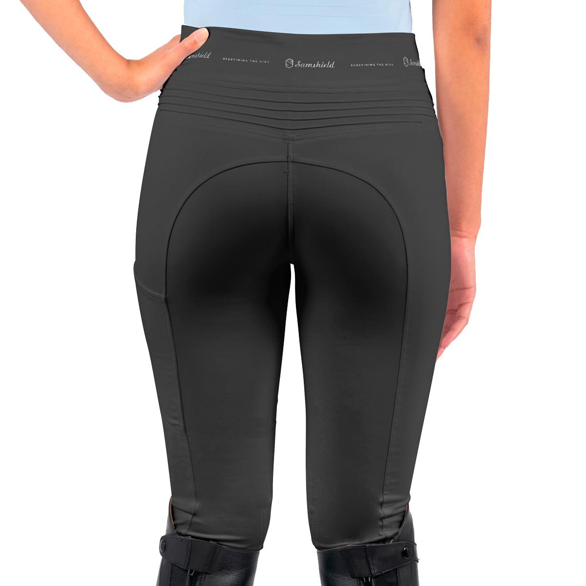 PANTALONE DA EQUITAZIONE CON GRIP AL GINOCCHIO MOD. ALPHA SAMSHIELD 09SS-BRCH-ALPHA ANTHRACITE SAMSHIELD 
