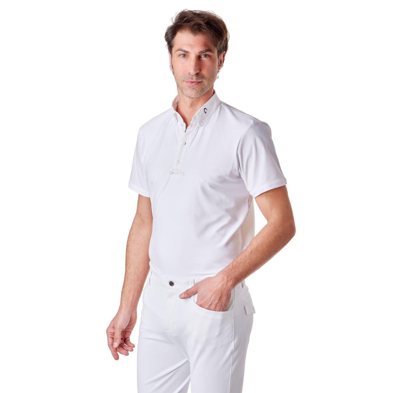 Polo Da Concorso Da Uomo A Manica Corta Mascheroni MASUPMC02 WHITE MASCHERONI SELLERIA 