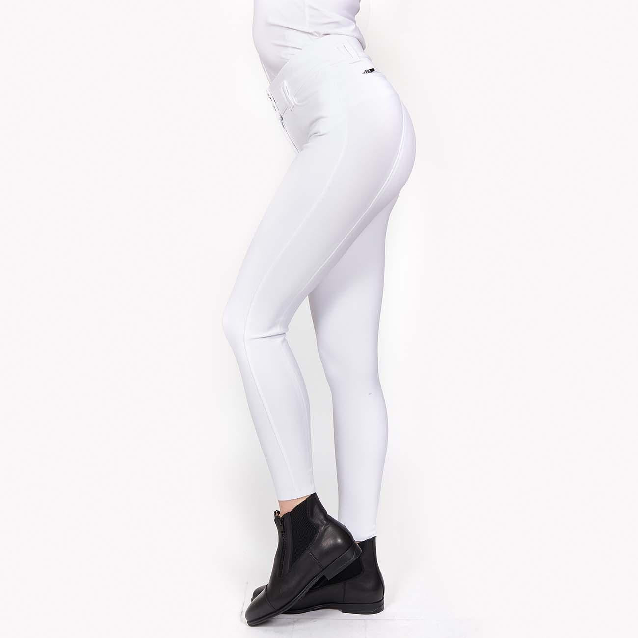 PANTALONE DA EQUITAZIONE DONNA VITA ALTA 09MA-03BERLINO 001BIANCO MASCHERONI SELLERIA 