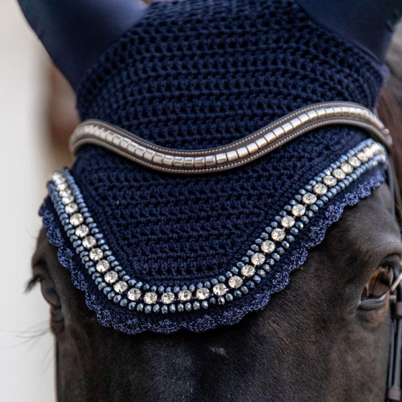 Cuffietta Antimosche Soundless Wellington Con Pietre Grandi e Perle Kentucky Blu 42635 33DARKNAVY KENTUCKY 