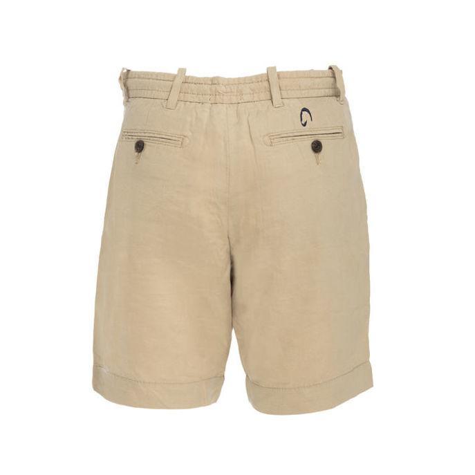 Shorts In Lino Uomo Mascheroni Sabbia MASCHERONI-NS720 WET SAND MASCHERONI SELLERIA 