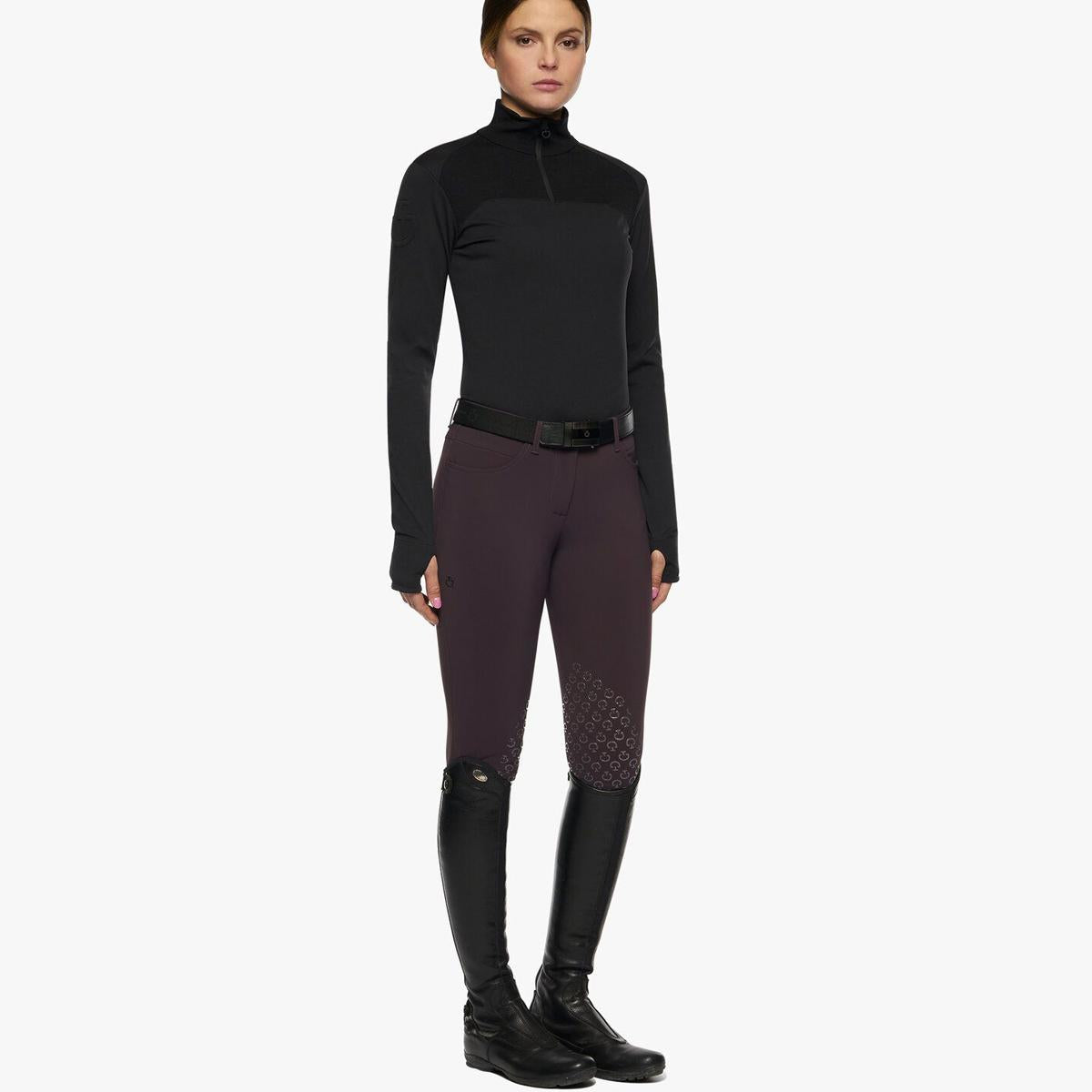 DOLCEVITA DONNA LANA TECNICA MEZZA ZIP CAVALLERIA TOSCANA 29CT-POD304PA063 9999BLACK CAVALLERIA TOSCANA