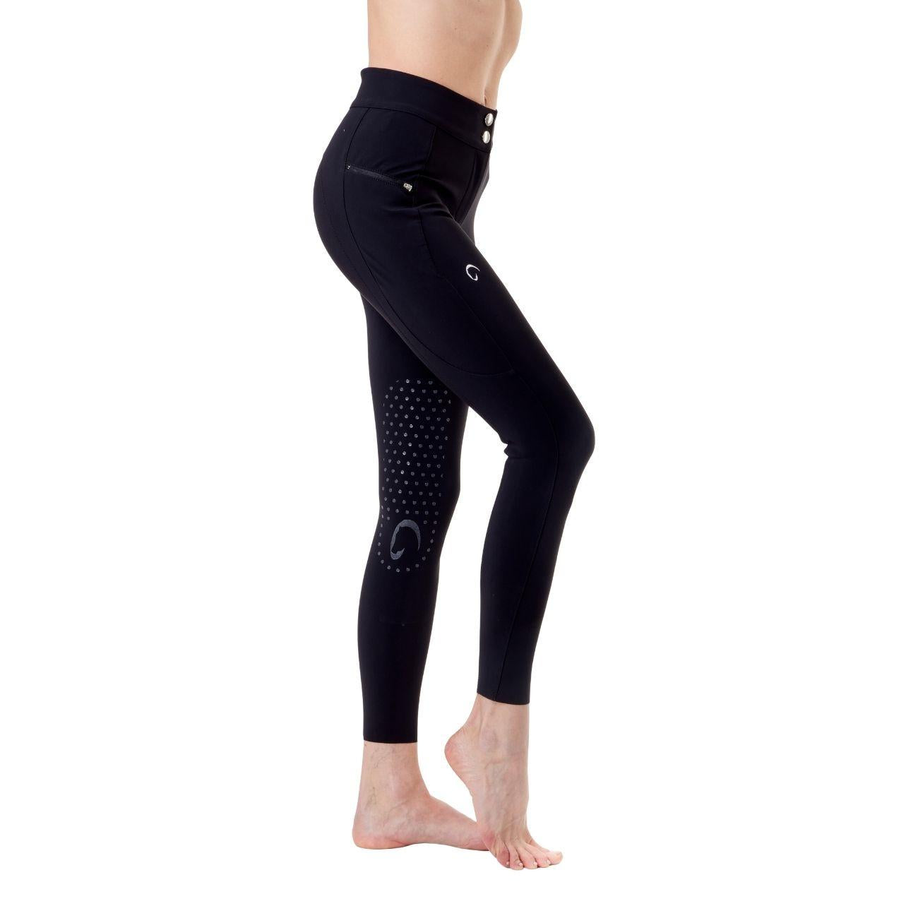 Pantalone Da Donna  Half Grip Venezia Mascheroni Nero 09MA-02VENEZIA 036NERO MASCHERONI SELLERIA 