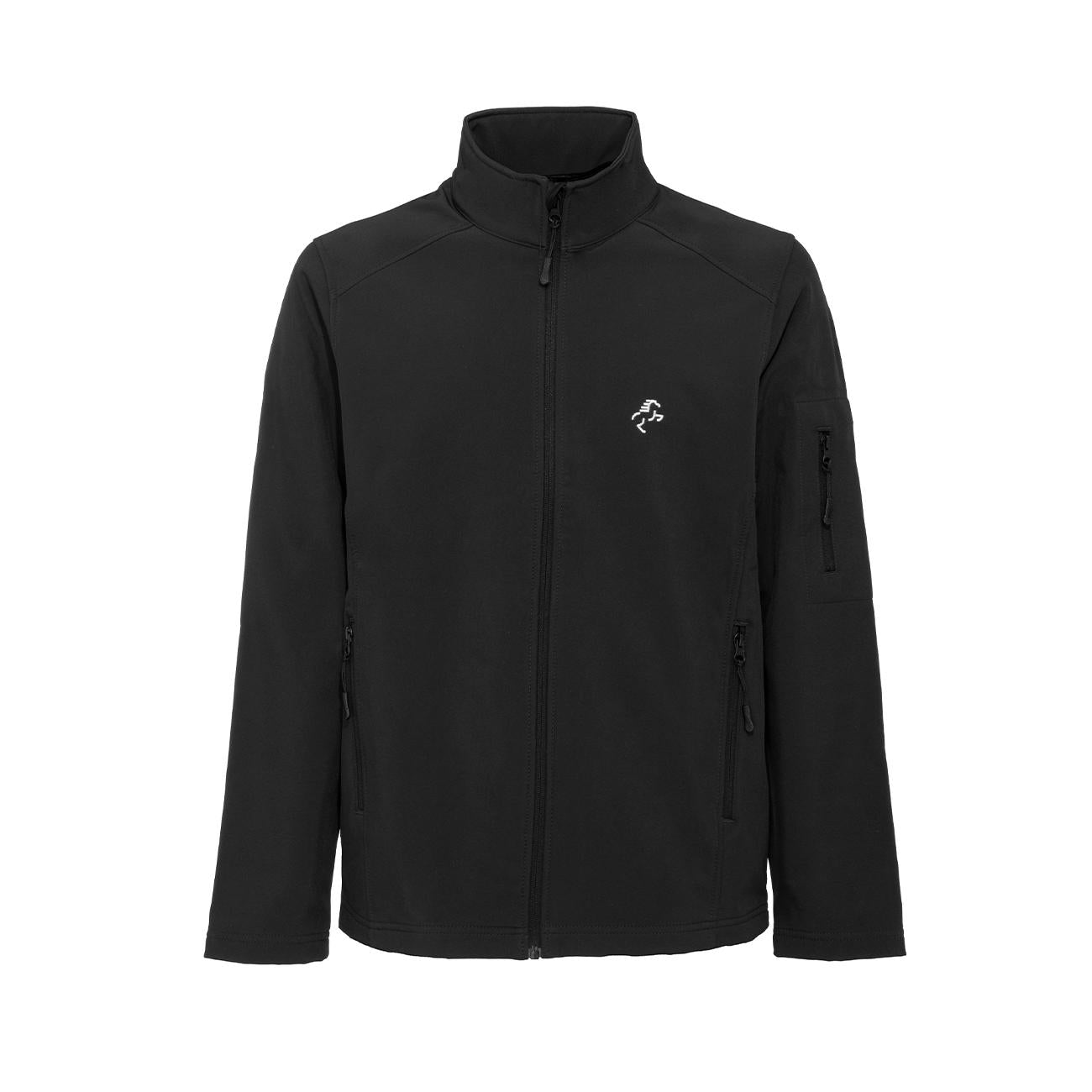 SOFTSHELL UOMO FULL ZIP 09EH-K401 BLACK EQUINE HORSE