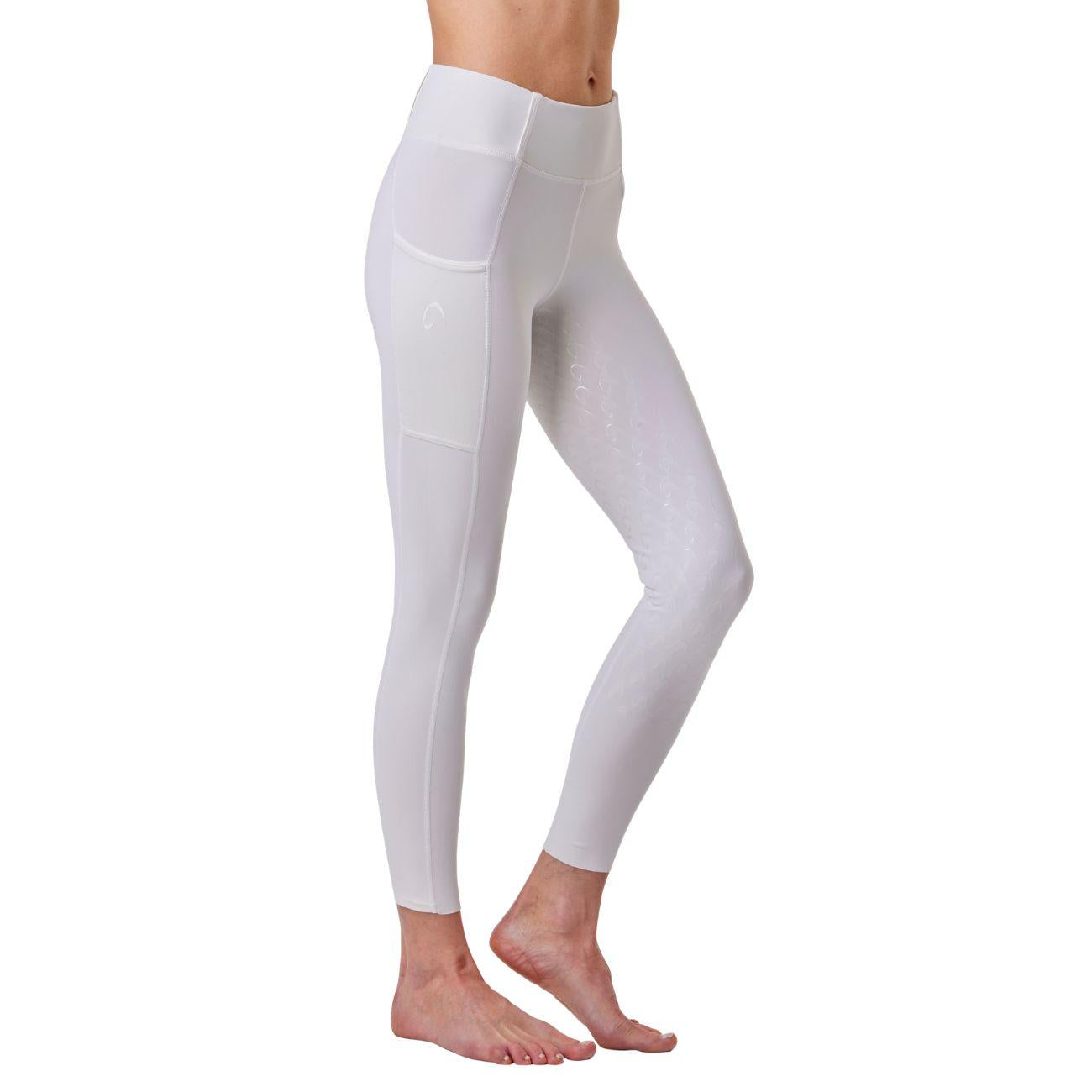 Leggings Da Donna Full Grip Arezzo Mascheroni Bianco 30MA-AREZZO WHITE/WHITE MASCHERONI SELLERIA 