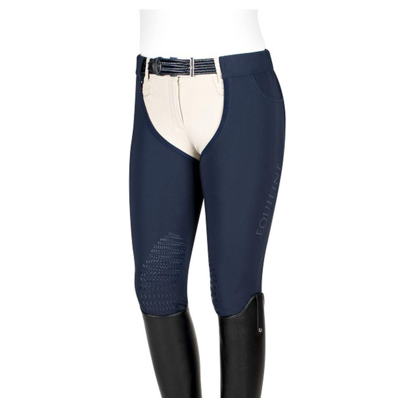 EQUILINE Pantalone Chaps Con Grip Al Ginocchio Dalia PM-EQ-C92MN08806 002BLU 