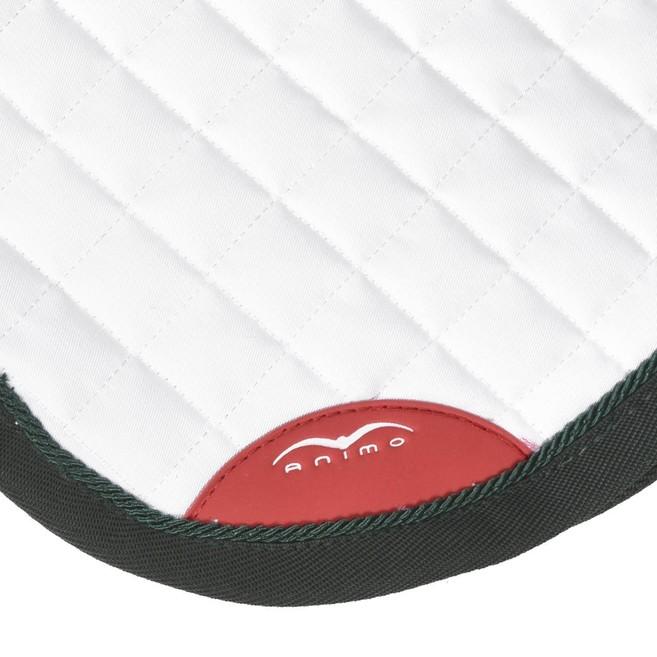 ANIMO Wega Animo whitebordogreencordinogreen saddle pad 20AM-WEGACUST 02white ANIMO