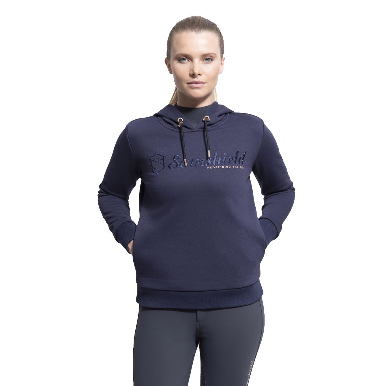 FELPA DONNA CON CAPPUCCIO MOD. BONNIE SAMSHIELD 09SS-SWT NAVY SAMSHIELD