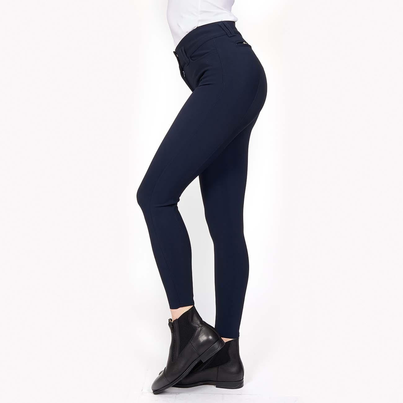 PANTALONE DA EQUITAZIONE DONNA VITA ALTA 09MA-03BERLINO 342BLU MASCHERONI SELLERIA 