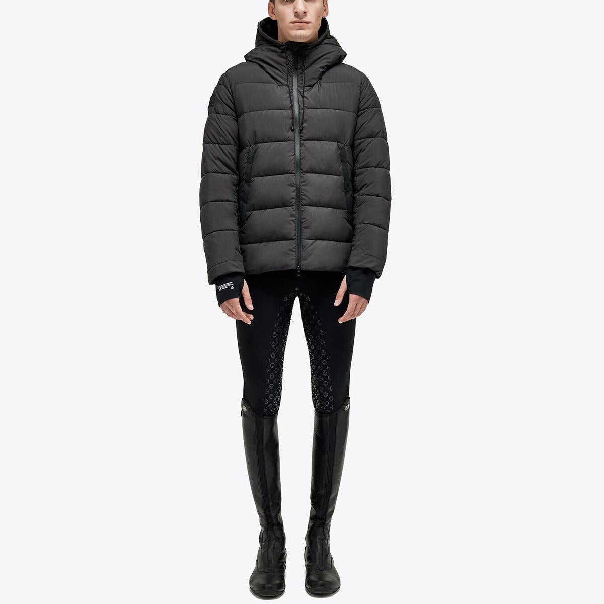 PIUMINO UOMO CON CAPPUCCIO IN NYLON CAVALLERIA TOSCANA 29CT-GIU267NY096 9999BLACK CAVALLERIA TOSCANA