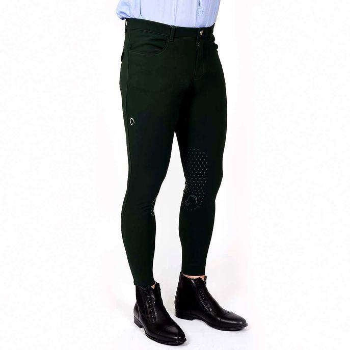 Pantalone Da Equitazione Da Uomo Half Grip Roma Mascheroni Verde 09MA-04ROMA 313VERDONE MASCHERONI SELLERIA 