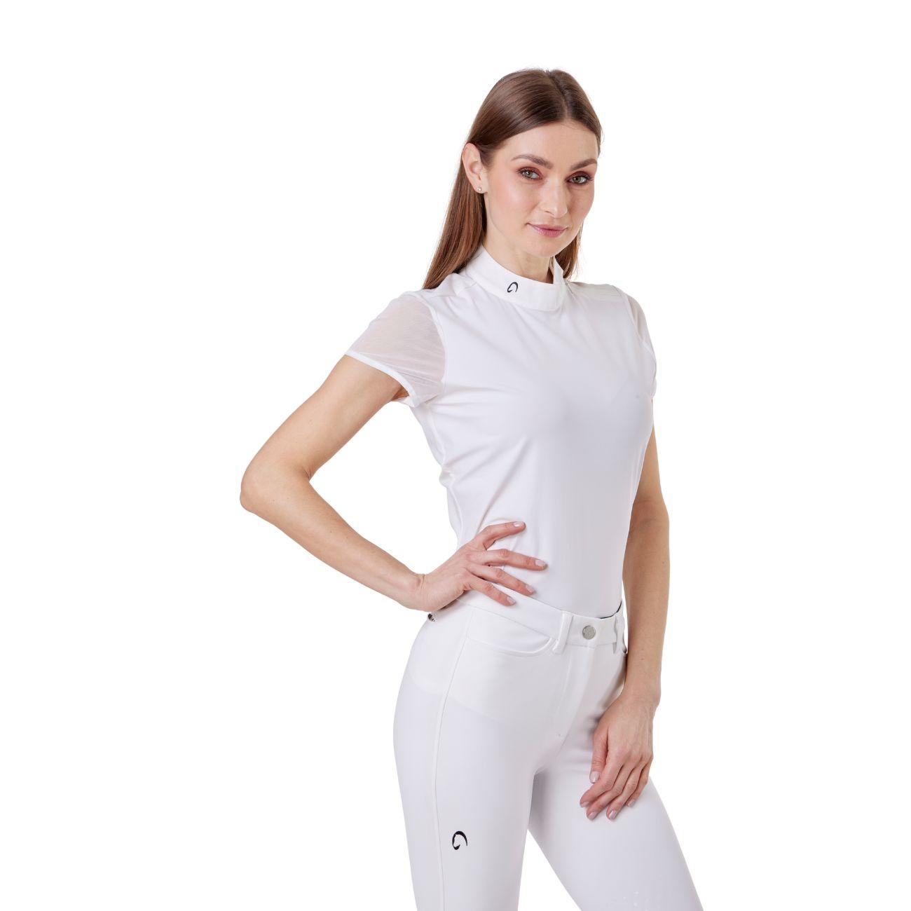 Polo Da Concorso Donna Manica Corta Mascheroni MASDPMC01 WHITE MASCHERONI SELLERIA 
