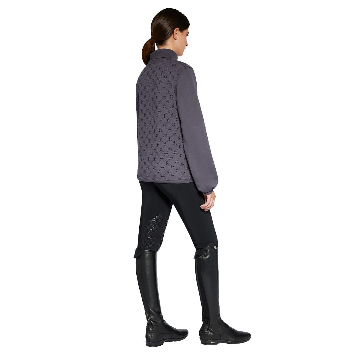 FELPA DONNA A DOLCEVITA CON MANICHE LAVORATE 31CT-FED120CO129 8E00IRON GREY CAVALLERIA TOSCANA 