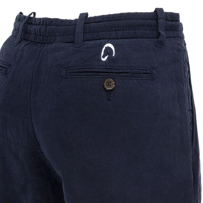 Shorts In Lino Uomo Mascheroni Blu MASCHERONI-NS720 NAVY BLUE MASCHERONI SELLERIA 