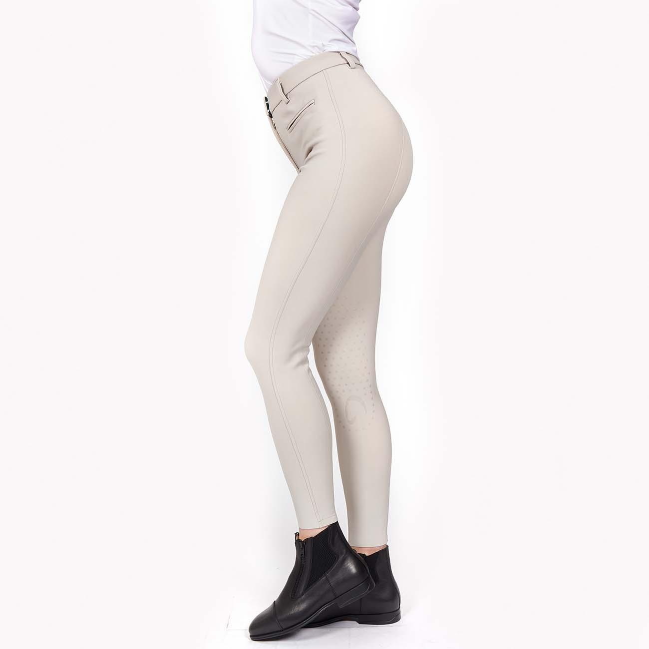 PANTALONE DA EQUITAZIONE DONNA CON GRIP E TASCHE ANTERIORI 09MA-05PARIGI 361BEIGE MASCHERONI SELLERIA 