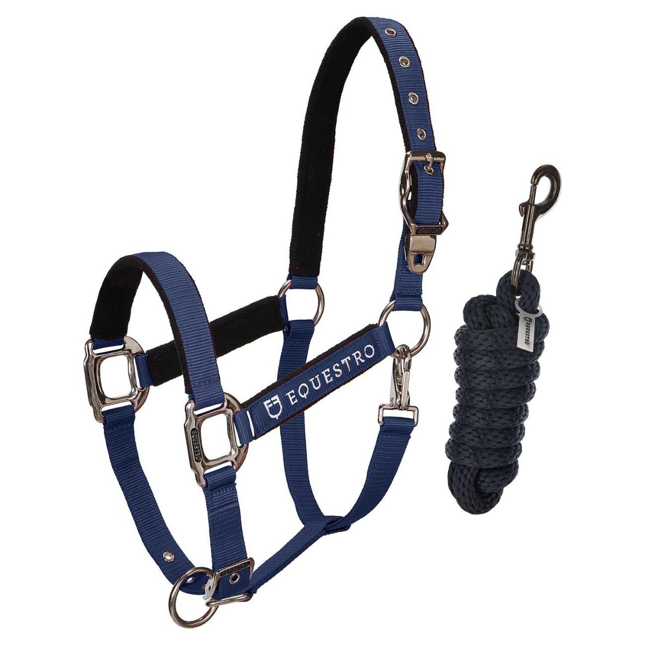 Capezza  Con Lunghina Modello Shiny Fittings CA00032 NAVY EQUESTRO 