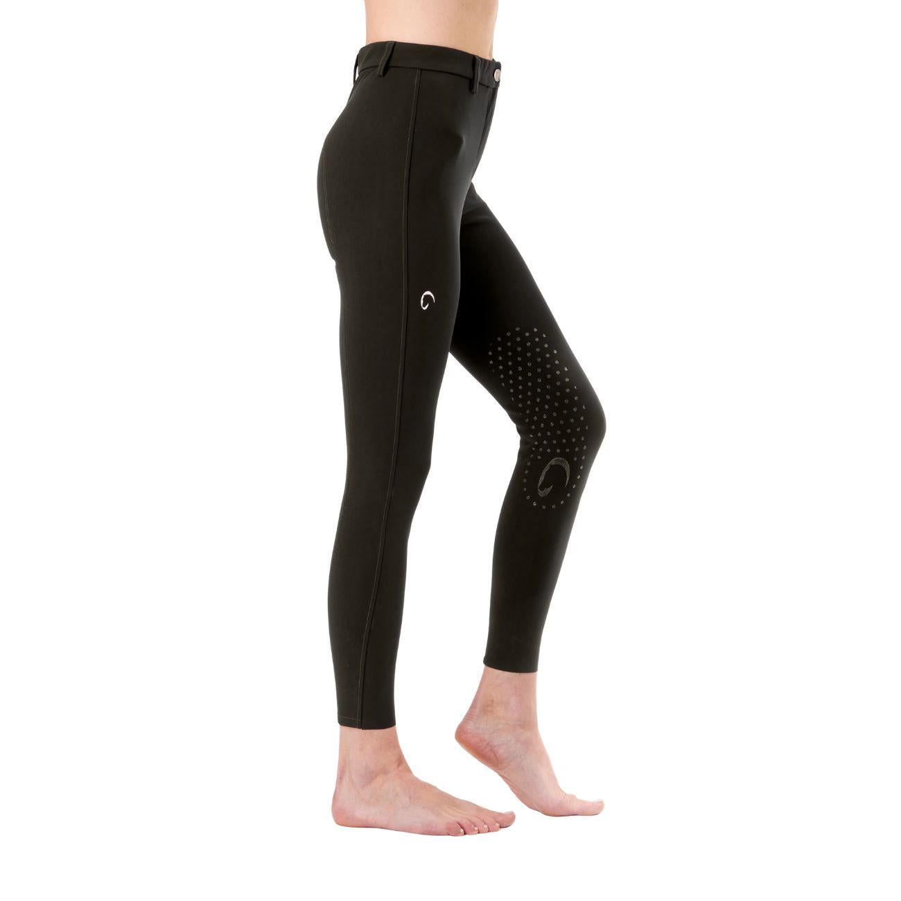 Pantalone Da Equitazione Da Donna Half Grip Parigi Mascheroni Nero 09MA-05PARIGI 036NERO MASCHERONI SELLERIA 
