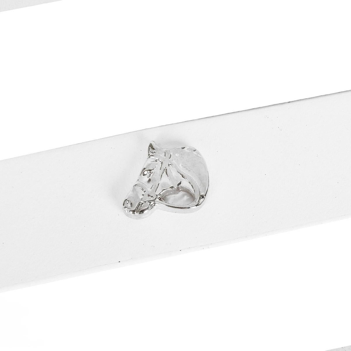 EMMEDI Cintura Pelle Con Testa Cavallo 3 cm Bianco - cintura in pelle per abbigliamento equestre 09ED283130TS BIANCO EMMEDI 