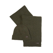 GIFT SET CARLTON FLECK BERRETTO E SCIARPA 31BA-MGS0047MGS OL31 OLIVE BARBOUR
