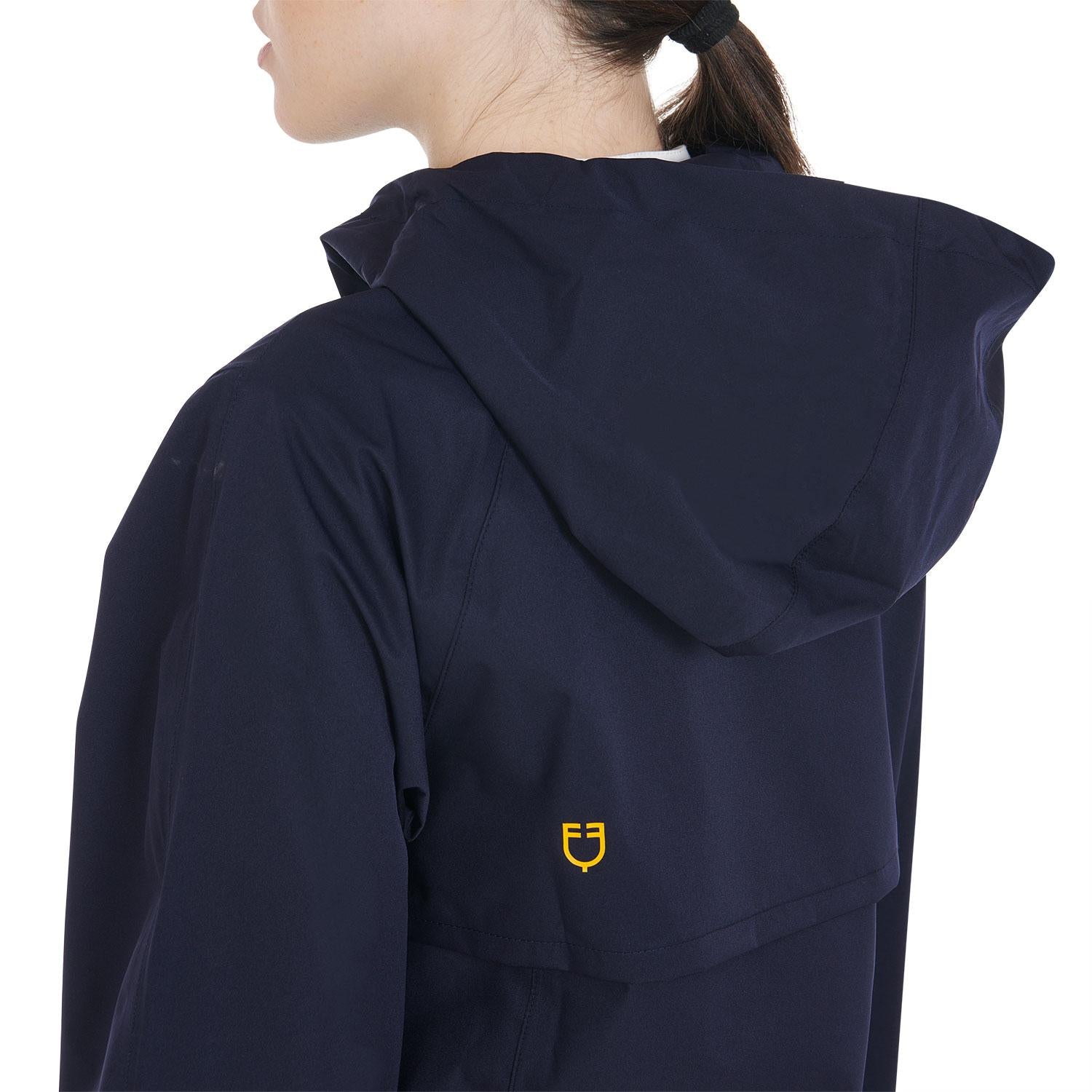 SOFTSHELL DONNA FULL ZIP CON CAPPUCCIO 09AMA-ETW00025 NAVY EQUESTRO 