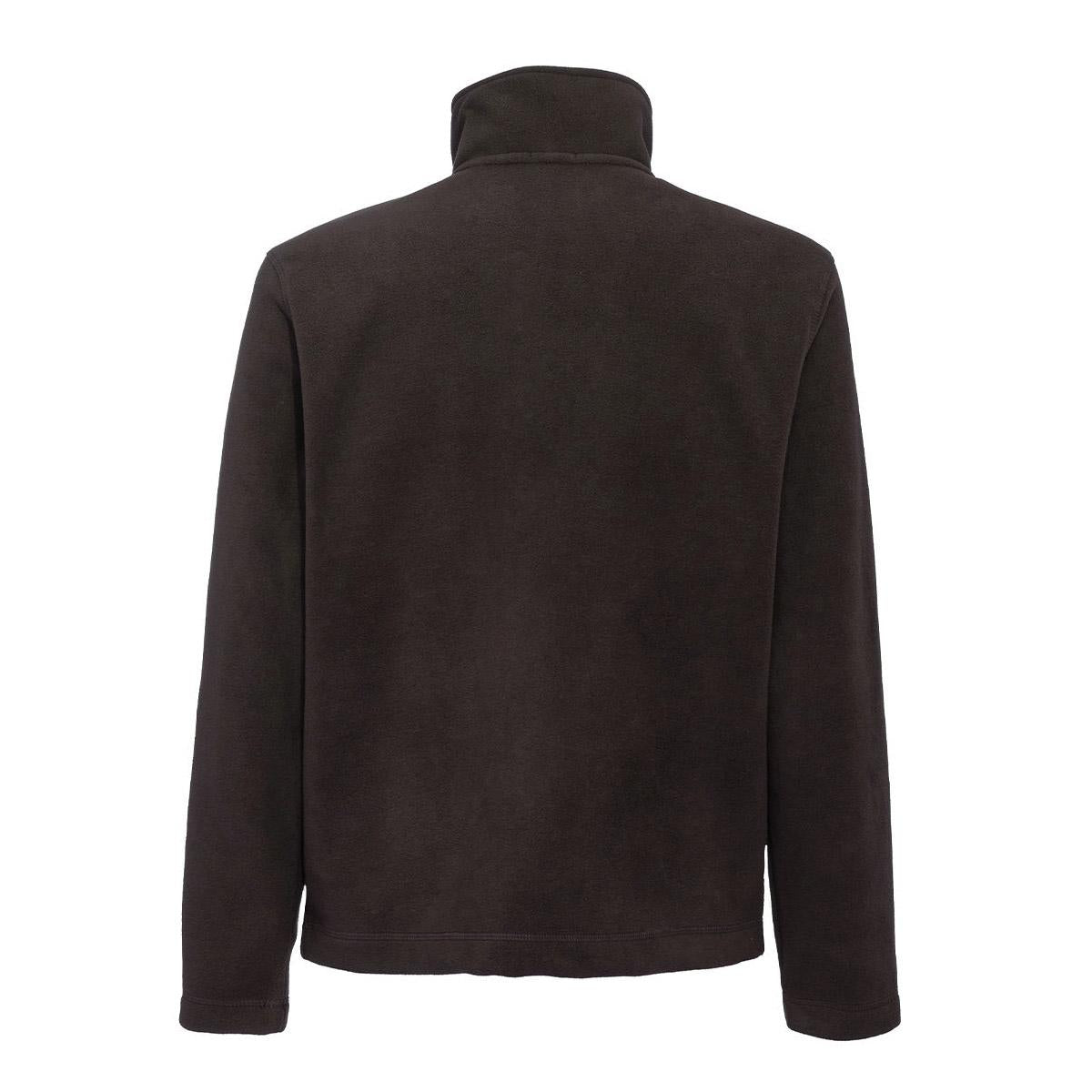 MICROPILE UOMO FULL ZIP 09EH-K911 MARRONE EQUINE HORSE 