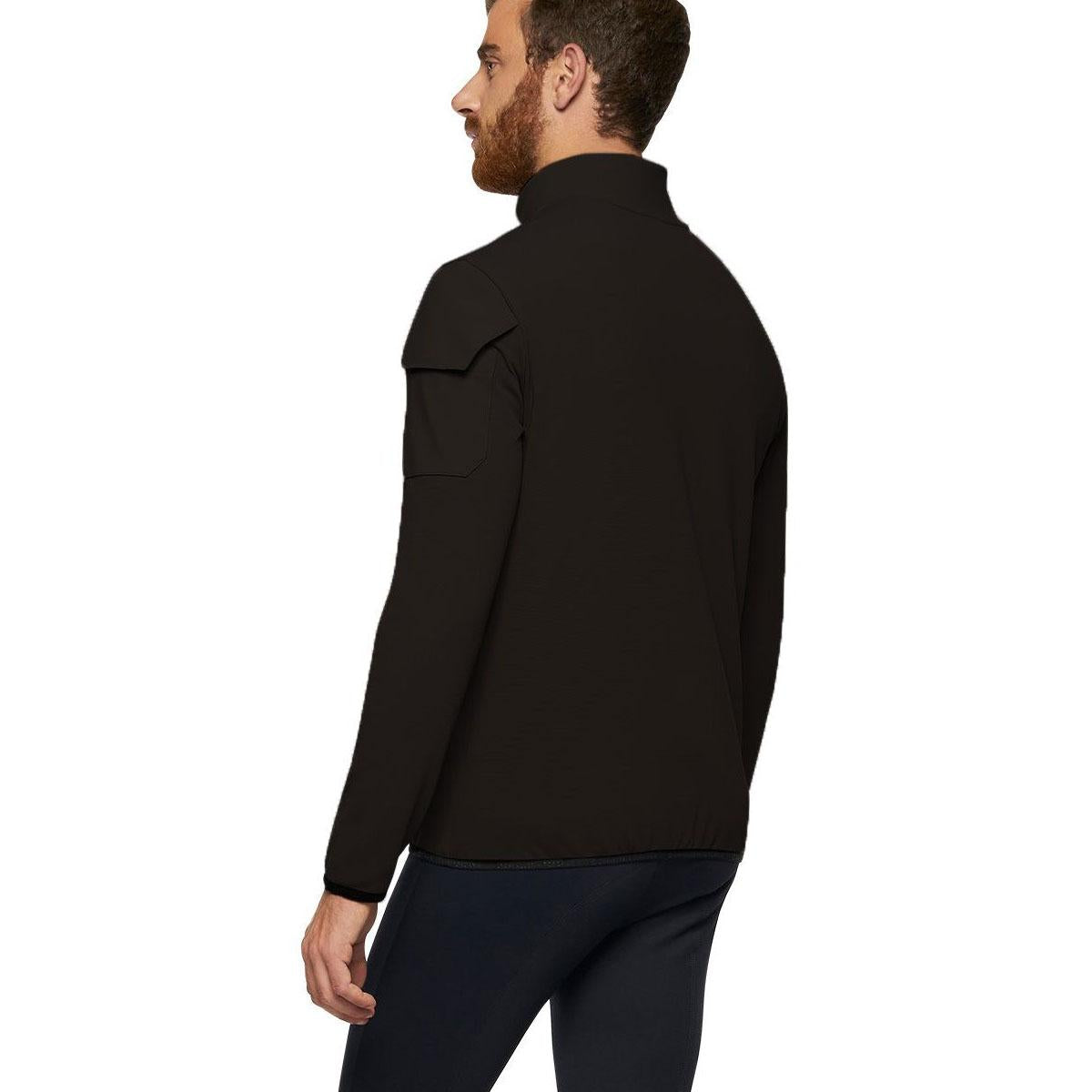 GIUBBINO IN TESSUTO TECNICO JERSEY FULL ZIP 09CT-MAU114JE148 9999NERO CAVALLERIA TOSCANA 