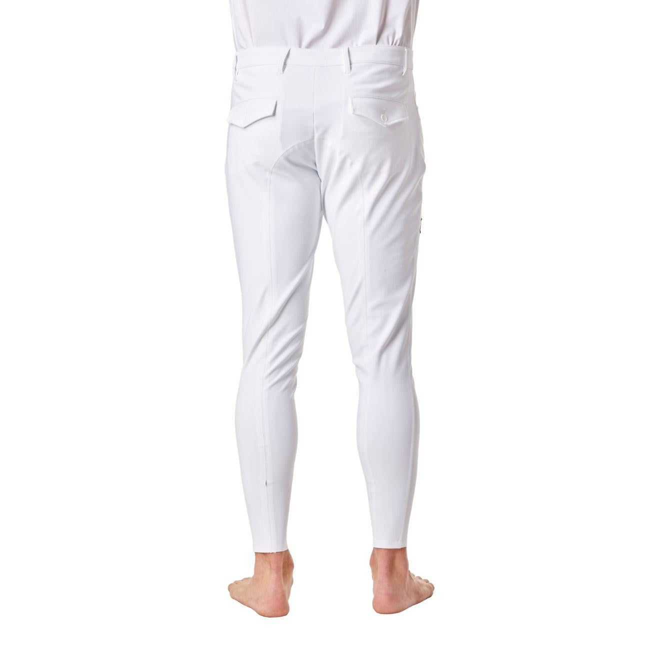 Pantalone Da Equitazione Da Uomo Half Grip Roma Mascheroni Bianco 09MA-04ROMA 001BIANCO MASCHERONI SELLERIA 