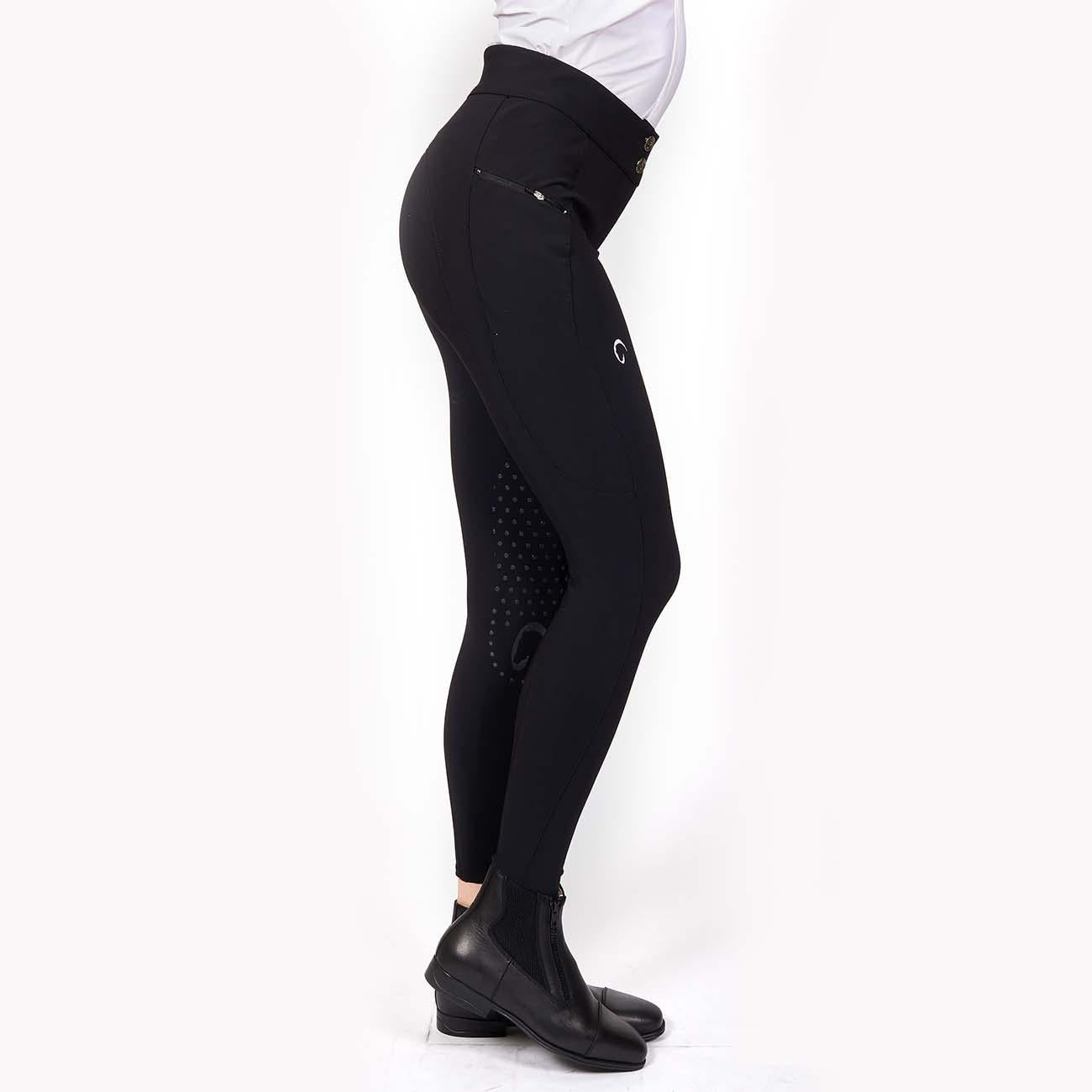 PANTALONE DA EQUITAZIONE DONNA VITA ALTA CON GRIP 09MA-02VENEZIA 036NERO MASCHERONI SELLERIA 