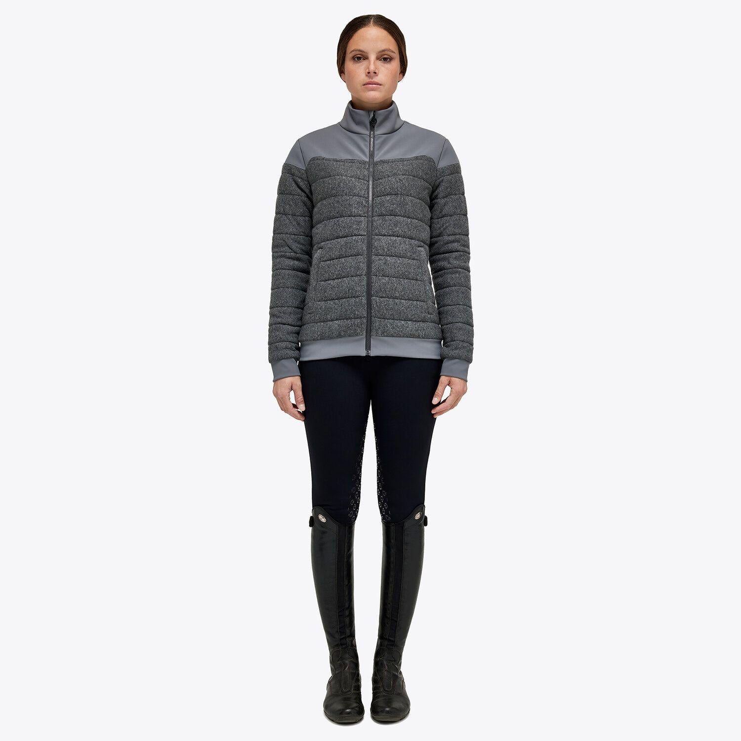 GIUBBINO DONNA TRAPUNTATO IN LANA E JERSEY CAVALLERIA TOSCANA 29CT-MAD120LY001 8980GREY CAVALLERIA TOSCANA