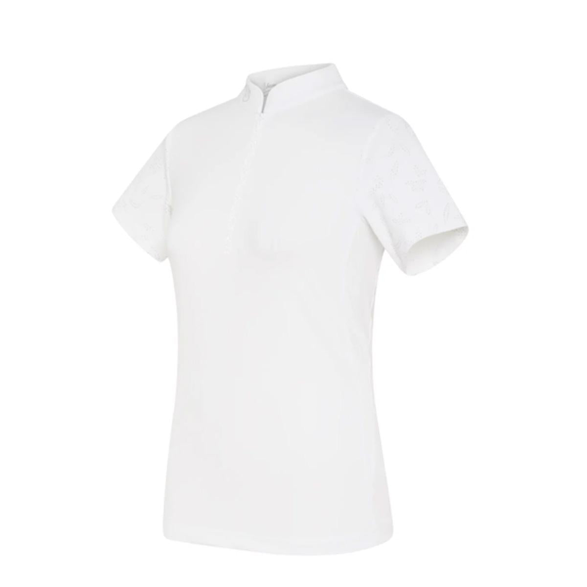 POLO DA CONCORSO DONNA MANICA CORTA 30SS-ALOISE WHITE TONE ON TONE SAMSHIELD