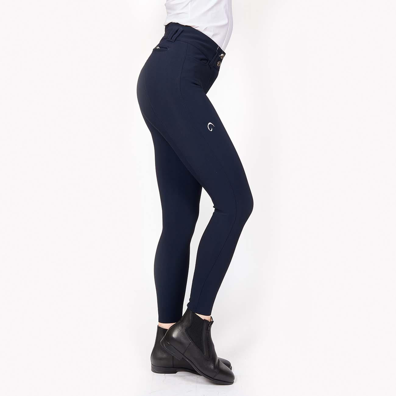 PANTALONE DA EQUITAZIONE DONNA VITA ALTA 09MA-03BERLINO 342BLU MASCHERONI SELLERIA 