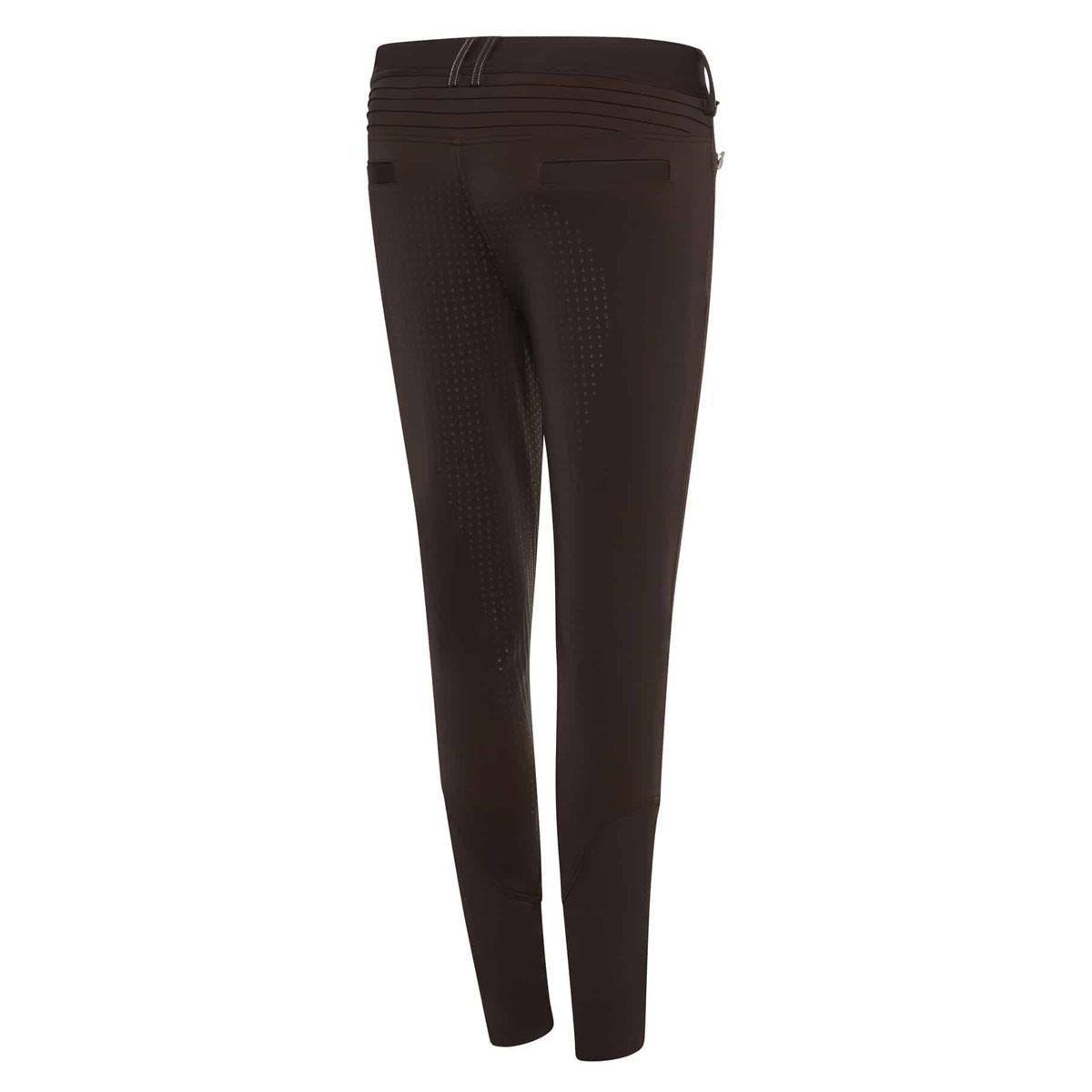 PANTALONE DA EQUITAZIONE DONNA GRIP AL GINOCCHIO MOD.ADELE METAL DOTS SAMSHIELD 29SS-ADELEMETALDOTS CHOCOLATE TONE ONTONE SAMSHIELD 