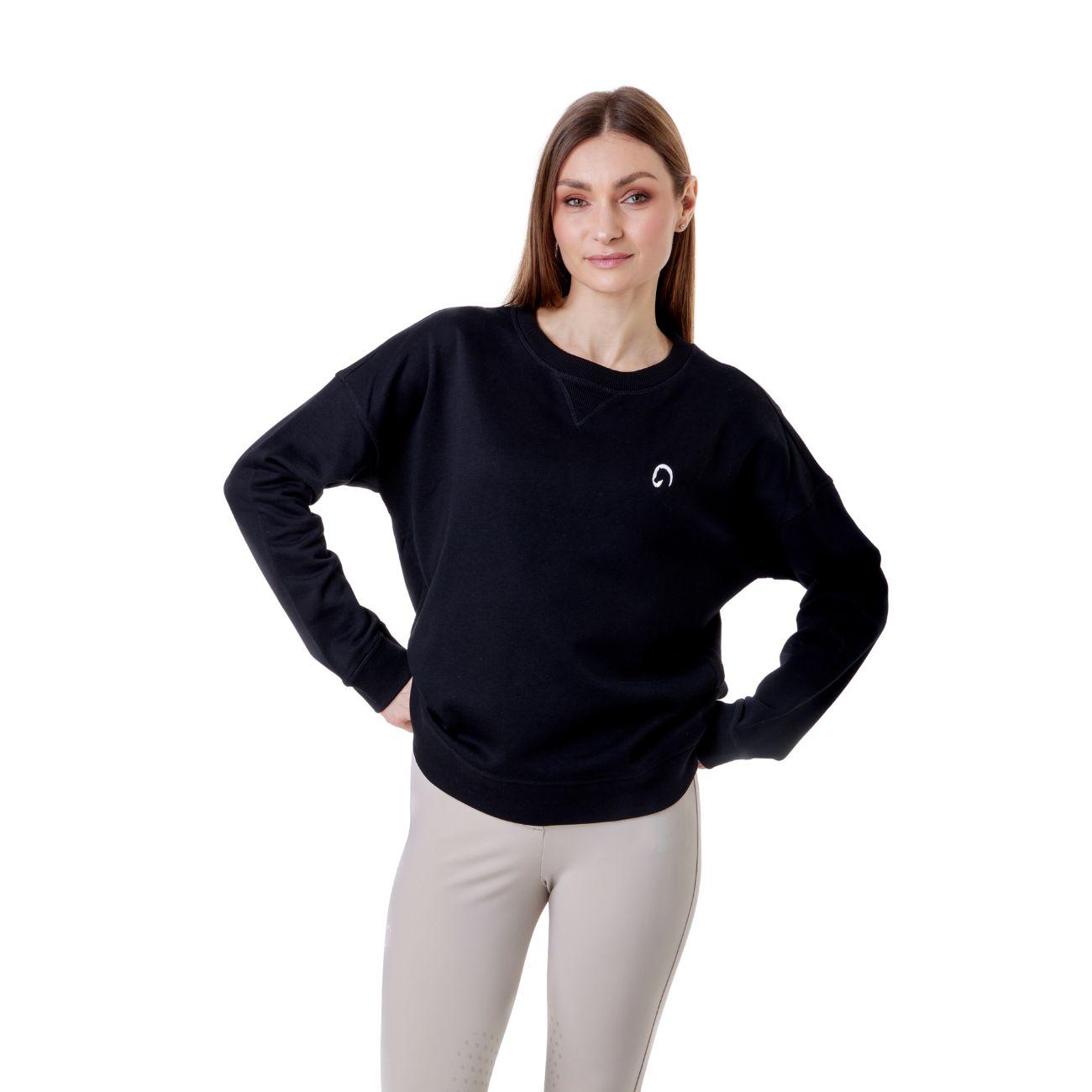 Felpa Da Donna Girocollo Loose Mascheroni Nero MASCHERONI-NS420 BLACK MASCHERONI SELLERIA 